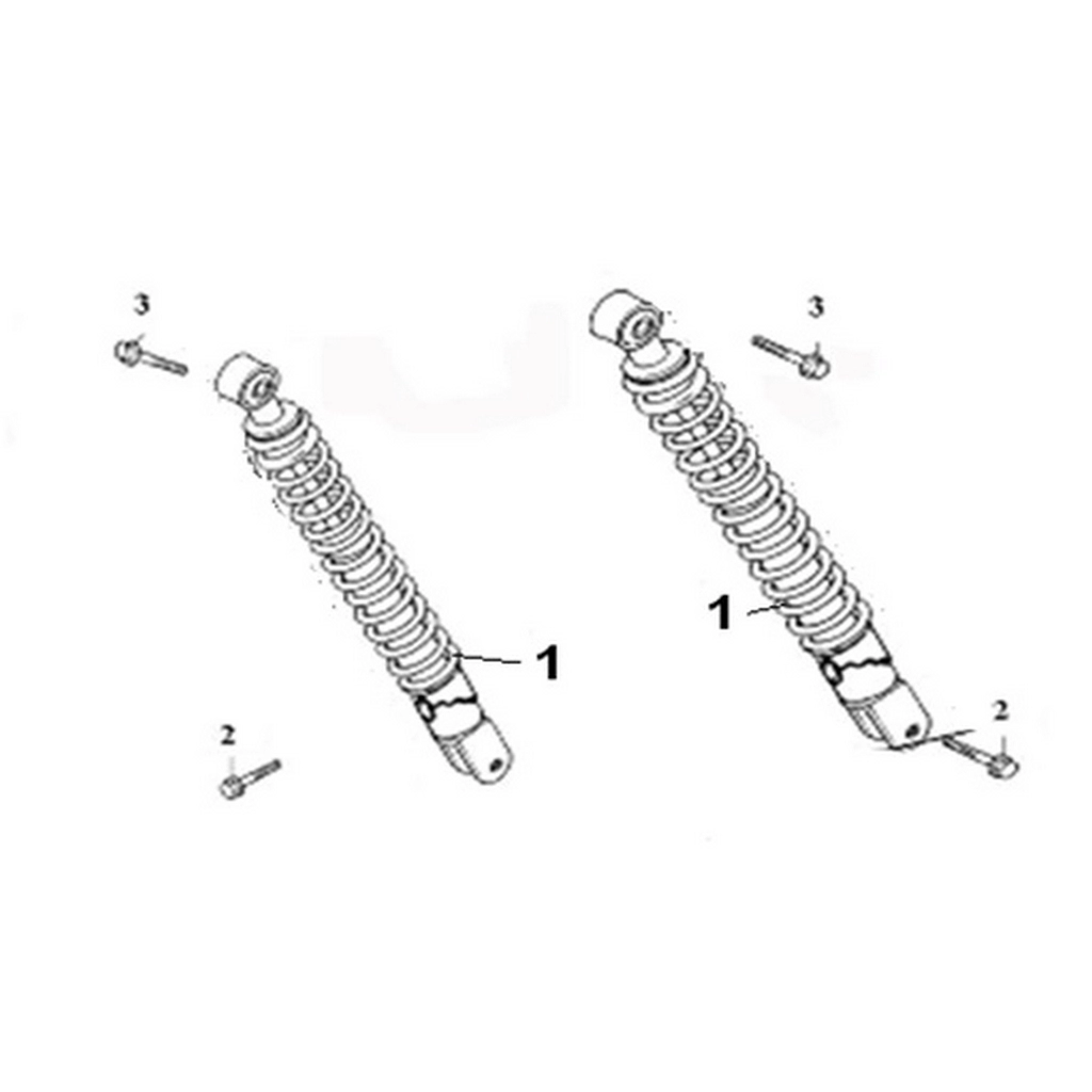 ASYA SCOOTURK-100 ARKA AMORTISOR TAKIMI #AS100-SCT F1701